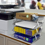Acrimet Facility 4 Tier Letter Tray, Side Load, Letter Size/A4, Desktop File Organizer, Plastic (Clear Gray) - Image 4