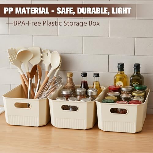 ANMINY Plastic Storage Bins Baskets with Lids, 12-Pack, 2XL+4L+2M+4S - Image 3