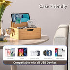 Pezin & Hulin Charging Station Dock with Charger HUB and Cables-Natural - Image 2