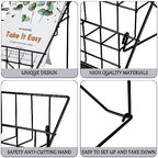 Queekay 6 Tier Wire Countertop Rack black Comic Book Holders Wide Wire Magazine Rack Tabletop Display Stand for Table Top Book Brochure Literature Comic Greeting Card Shelf Holder Stand - Image 3