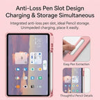 Keyboard Case with Touchpad for Galaxy Tab S10 FE/S10 Lite/S9 FE 10.9-Inch, Tab S9 11", Detachable Keyboard Case with Touchpad, 360 Degree Rotating Stand Cover with S Pen Holder, Pink - Image 7