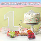 13.8" Extra Large Acrylic Number Charcuterie Board Box, Reusable Fillable Number Cake Candy Dish Display Serving Tray for Birthday Anniversary Party Decoration (1) - Image 5