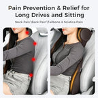 Coverado Car Headrest Pillow, Ergonomic Memory Foam Car Neck Pillow for Driving Seat with Adjustable Strap, Soft PU Leather Breathable Removable Cover Neck Support for Neck Pain Relief - Image 5