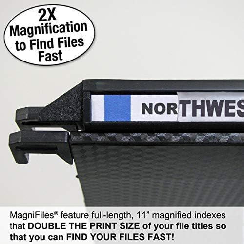 Ultimate Office MagniFile V-Bottom Hanging File Folders, Set of 10 Black - Image 3