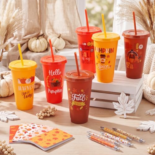 LemonRoad 36 Pcs Fall Thanksgiving Gifts Set with Fall Cups Pens Notebooks - Image 4
