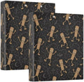 ALAZA Brainrot Tung Tung Tung Sahur (10) 3 Ring Binder 1.5 Inch Three Ring Office Binders w/clipboard & 3 Pockets, Hold 200 Sheets, 2 pcs by ALAZA