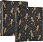 ALAZA Brainrot Tung Tung Tung Sahur (10) 3 Ring Binder 1.5 Inch Three Ring Office Binders w/clipboard & 3 Pockets, Hold 200 Sheets, 2 pcs by ALAZA