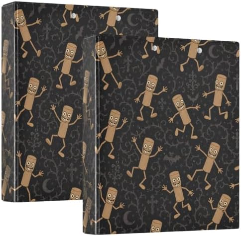 ALAZA Brainrot Tung Tung Tung Sahur (10) 3 Ring Binder 1.5 Inch Three Ring Office Binders w/clipboard & 3 Pockets, Hold 200 Sheets, 2 pcs by ALAZA