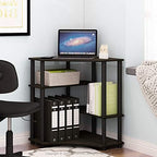 Furinno Turn-N-Tube Toolless Corner Desk, Gaming Desk, Espresso - Image 2