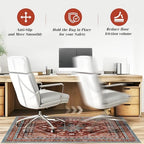 Office Chair Mat for Hardwood Floor & Tile Floor,36"X 48"-Brown Red - Image 5