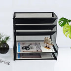 SETTFRFE 5-Tier Metal Desk File Organizer, File Tray Rack - Image 2