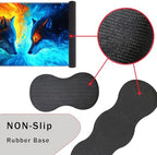 Keyboard Wrist Rest and Mouse Pad with Wrist Support Set Ergonomic Coaster,Memory Foam,Easy Typing Pain Relief,Large XL Desk Mat 31.5"x 11.8",Ice Wolf and Fire Wolf - Image 3