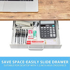 Gome Under Desk Pull-Out Drawer - Storage Organizer Office Mounted, Easy Slide-Out Pencil Drawer for Saving Space, Ideal for Sit-Stand Workstation - Image 2