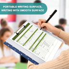 Standard View 3 Ring Binder, Navy Blue White Polka Dot Durable Flexible Portable Waterproof Hardcover 1.5 Inch D Rings 500-Sheet Capacity Organizer 1PC - Image 7