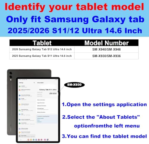 Case for Samsung Galaxy Tab S11 Ultra/S12 Ultra 14.6" 2025/2026 - Image 2
