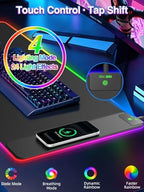XXL RGB Gaming Mouse Pad with 15W Magnetic Wireless Charger - Image 4