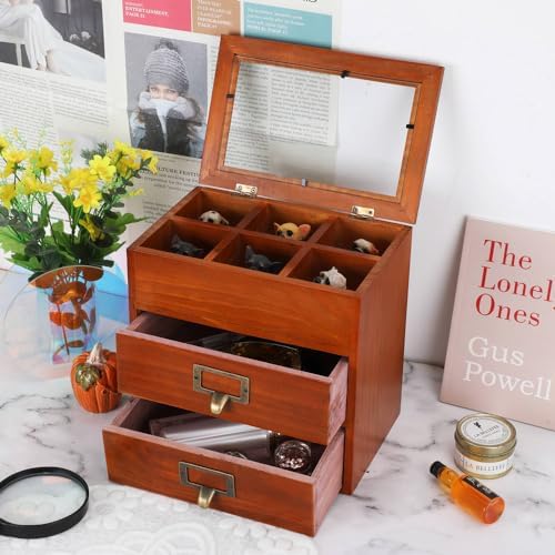 Small Wooden Drawers Wooden Box with Drawer Brown - Image 5