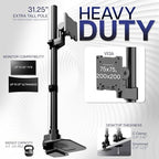 VIVO Single Ultra-Wide Monitor Desk Mount for up to 57 inch Ultrawide Screens, Extra Tall Heavy Duty Adjustable Stand Holds 59.4 lbs, Black, STAND-V157R - Image 3