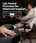 Elevate Series by Everlasting Comfort Doctor Recommended Memory Foam Seat Cushion for Office Chairs & Car - Ergonomic Desk Accessories - Cushions for Tailbone Pain Relief (Charcoal Black, Large) - Image 6