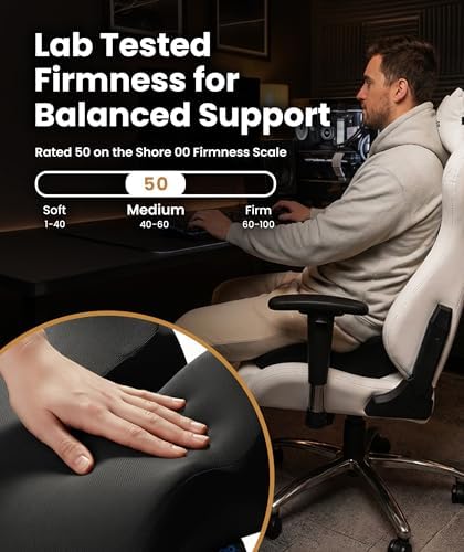 Elevate Series by Everlasting Comfort Doctor Recommended Memory Foam Seat Cushion for Office Chairs & Car - Ergonomic Desk Accessories - Cushions for Tailbone Pain Relief (Charcoal Black, Large) - Image 6