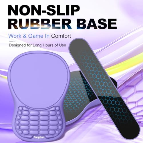 Ergonomic Keyboard Wrist Rest Mouse Pad Wrist Support Set, Purple - Image 4