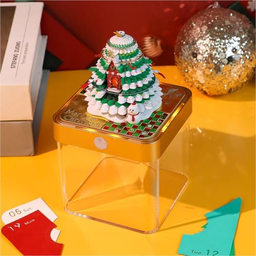 3D Calendar 2027, 3D Creative Time Piece Calendar 2027，Daily Tear-Off Memo Pad with Light, Paper Carving Desktop Decoration, 3D Art Calendar Memo Pad,Unique Holiday Craft Gift - Image 4