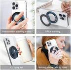 RESPECTED-BRO-Magnetic-Phone-Ring-Holder with Dual Rings, Compatible with iPhone 17/16/15/14/13/12, Multifunctional Stand for Desk,Office,Gym,Kitchen & All Metal Surfaces, Finger Loop Grip (Dark Blue) - Image 3