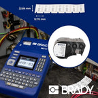 Brady Nylon Cloth Pre-Sized Labels for Label Printer BMP51/BMP53/M511-200 Self Adhesive Printer Labels - Waterproof Tape Printer Labels - Black on White (22.86mm x 12.70mm) - M5-84-499 - Image 7