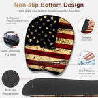Large Mouse Pad with Wrist Support 4in1 Set, XXL Game Mousepad + Keyboard Wrist Rest+Mouse Wrist Rest+Coaster with Ergonomic Design Gaming Mat for Home Office Table Computer I Retro USA Flag - Image 5