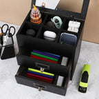 Small Wooden Drawers Wooden Box with Drawer Black - Image 4