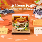 3D Calendar 2027, 3D Creative Time Piece Calendar 2027，Daily Tear-Off Memo Pad with Light, Paper Carving Desktop Decoration, 3D Art Calendar Memo Pad,Unique Holiday Craft Gift - Image 2