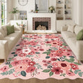DUKINO 6x9 Area Rugs, Floral Washable Rug for Living Room Non Slip, Pink by DUKINO