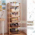 Geetery 12 Pack Classroom Storage Baskets with Handle,Gradient Brown - Image 5