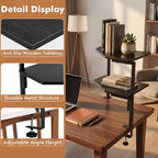 2-Tier Corner Clamp On Desk Shelf for Home Office Gaming Room - Image 4