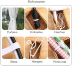 Adhesive Cable Clips 16.4ft Self Adhesive Tape Reusable Cable Tie Wire Straps DIY Accessories for Desk, Wall, Car(Black,8roll) - Image 5