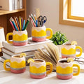 FoldTier 6 Pcs Back to School Gifts Mugs 8.5 oz Pencil Ceramic Coffee Mug Bulk Teacher Gifts Funny Pencil Pen Holders Thank You Teacher mugs Appreciation Presents for Teachers Friends by FoldTier