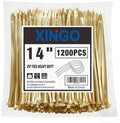 XINGO 14 Inch Gold Zip Ties 1200 PCS, 75 LBS Tensile Strength, UV Resistant Cable Ties, Self-locking Plastic Ties for Indoor and Outdoor Use by XINGO