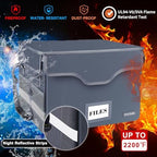 DocSafe Fireproof Document Box with Lock,File Storage Organizer with Zipper Pockets,Collapsible Portable File Box Home Office Safe Filing Cabinet with Handle for Hanging Letter/Legal Folders,Gray - Image 3