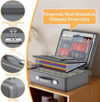 DocSafe 6400°F Fireproof Document Box with Lock, 10 Layers Heat Insulated - Image 4