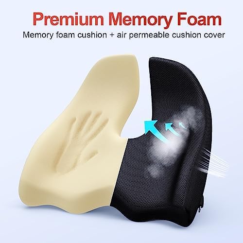 Benazcap Large Ergonomic Seat Cushion Relieves Sciatica & Tailbone Pain - Image 4