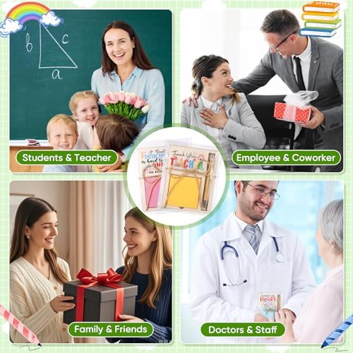 24 Set Teacher Appreciation Gifts Bulk Sticky Notes with Ballpoint Pens and Wooden Pad Holder, Appreciation Sticky Note Organizer Thank You Gifts for Teacher Coworker Nurse Office Supplies - Image 6
