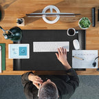 Leather Desk Pad Protector with Side Rails, Executive Office Desk Mat for Home Workspace, Writing Surface, Mouse & Keyboard Pad, Elegant Gift for Men Dad Husband(Black,30 x 18 Inch) - Image 5
