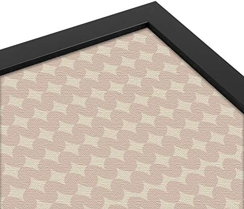 PinPix 36x18 inch Cork Bulletin Board. This Decorative Framed Pin Board Comes with Diamond Pattern in Light Pink and Cream Design and Satin Black. Ideal for Home, Office Decor or School (PinPix-294) - Image 4
