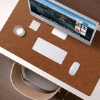 Nekmit Leather Desk Blotter Pad 36 x 20 Inches, Flat, Non-Slip, Waterproof, Brown - Image 6