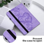Case for Kindle Fire HD 8 (2018/2017/2016,8th/7th/6th Generation) 8 inch, Multi-Angle Viewing Embossed Premium PU Leather Case with Card Slot for Kindle Fire HD 8 8th Generation, Purple - Image 5