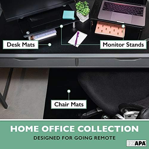 Ilyapa Clear Textured Office Desk Mat, 47x23 Inch - Plastic, Anti-Slip - Image 7
