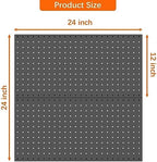 WALMANN 2 PCS 12x24 in Pegboard Panels, 24x24 in Tools Pegboards, Black - Image 3