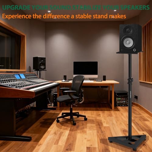 Vondynote Pair Studio Monitor Stands 32.6"-50.9" Base Floor Speaker Stands - Image 7