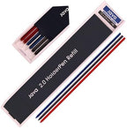 Morning glory 2.0 mm Lead Holder Pen Mechanical Pencil for Draft Drawing,Carpenter,Crafting, Art Sketching Sharpener (Pack of 3 Pens) + (2.0mm Lead 1 Tube-Red 4+Blue 4 + Black 4=12) Box packing - Image 5