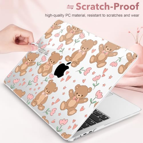 May Chen for M5 MacBook Air 13.6 Inch Case 2026 2025 2024-2022 Release M5 A3449 M4 A3240 M3 A3113 M2 A2681, Plastic Hard Shell Case for MacBook Air 13.6" with Retina Display, Cute Teddy Bear - Image 4